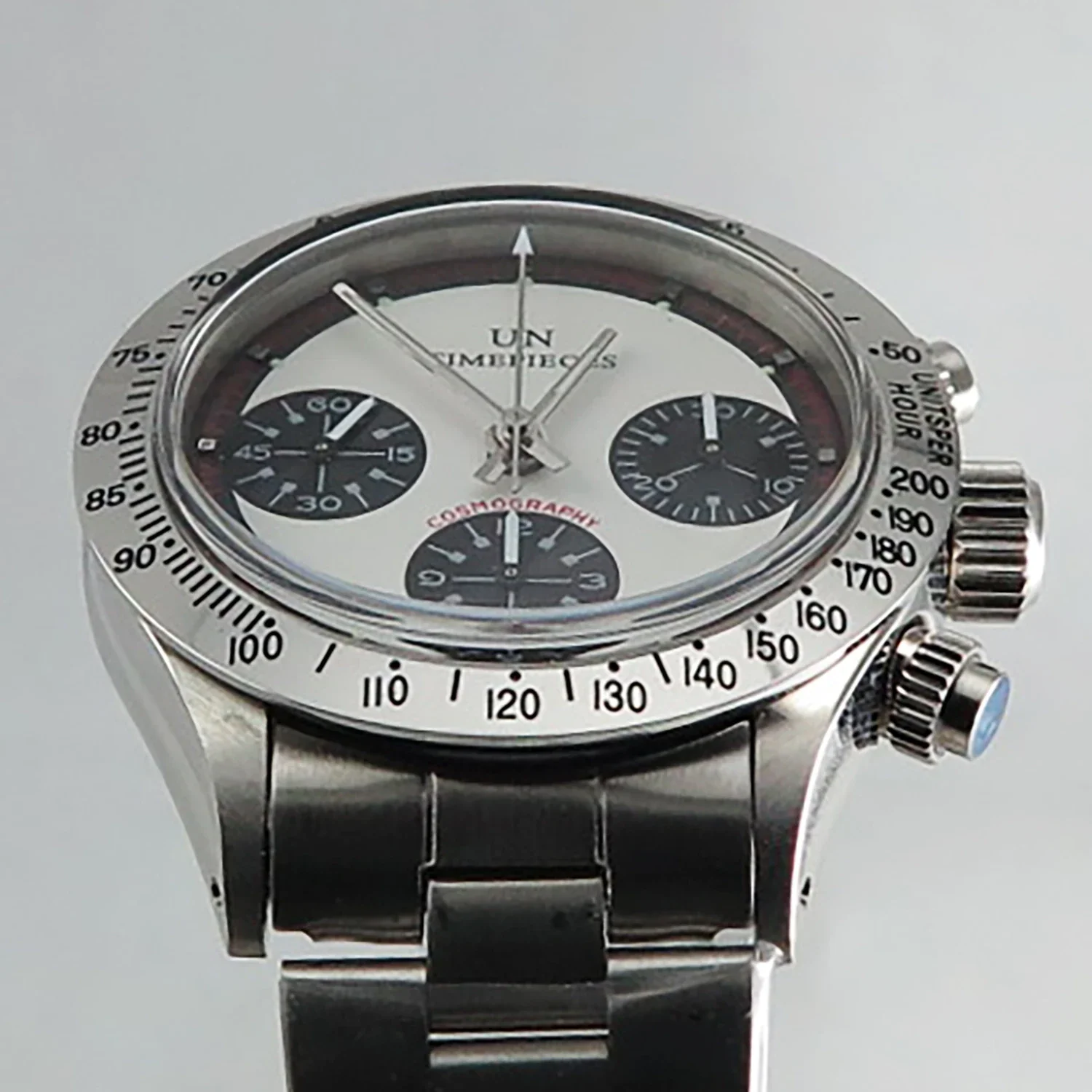 

7750 Watch Stainless Steel Waterproof Panda Dial Multi-Function Chronograph Sports Diving Men's Automatic Mechanical Watch