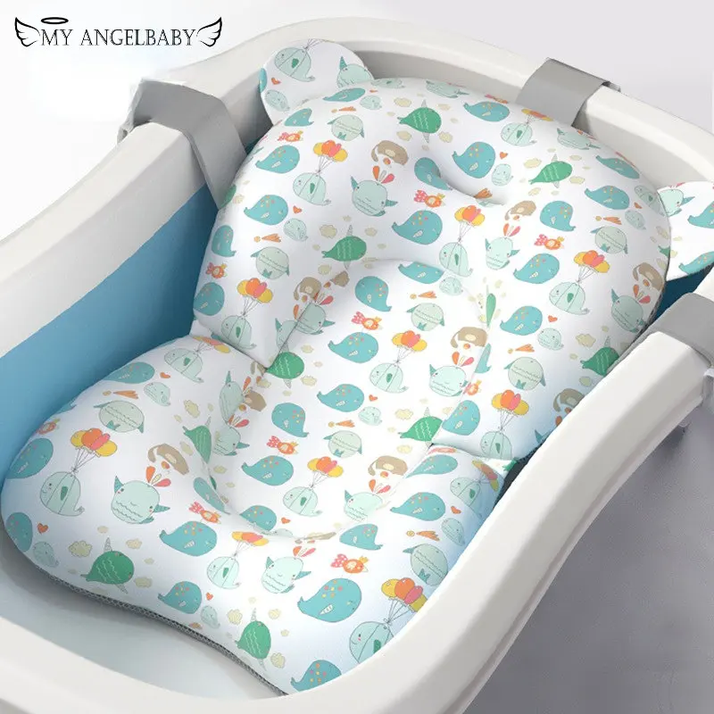 Baby Shower Bath Bath Tub Pad Non-Slip Bathtub Mat Newborn Safety Nursing Security Bath Support Soft Comfort Body Cushion Pillow