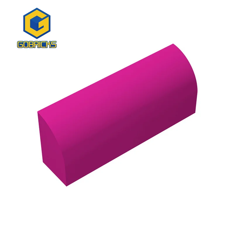 Фото Gobrick 10 шт. MOC части 10314 склон изогнутый 1x4x1 1/3 Совместимые Кирпичи сборный строительный блок головоломка из частиц игрушка подарок №1
