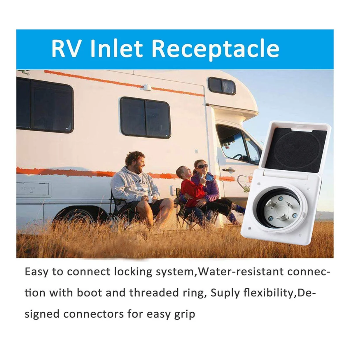 Штепсельная розетка 30 А RV комплект питания с защитой шнура загрузки 125 в