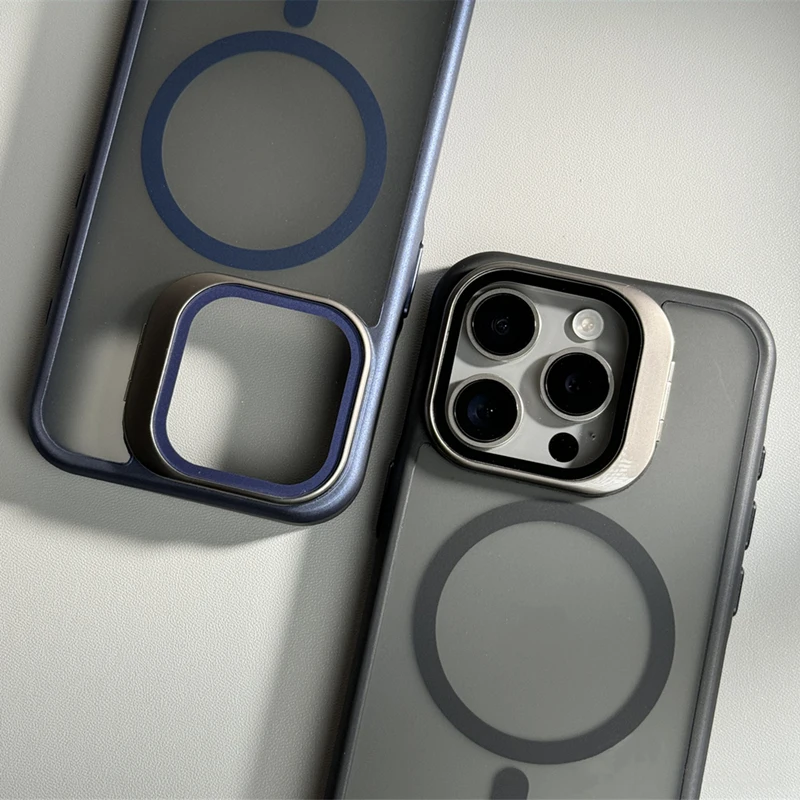 Полная защита объектива подставка держатель MagSafe чехол для телефона iPhone 16 14 16pro max