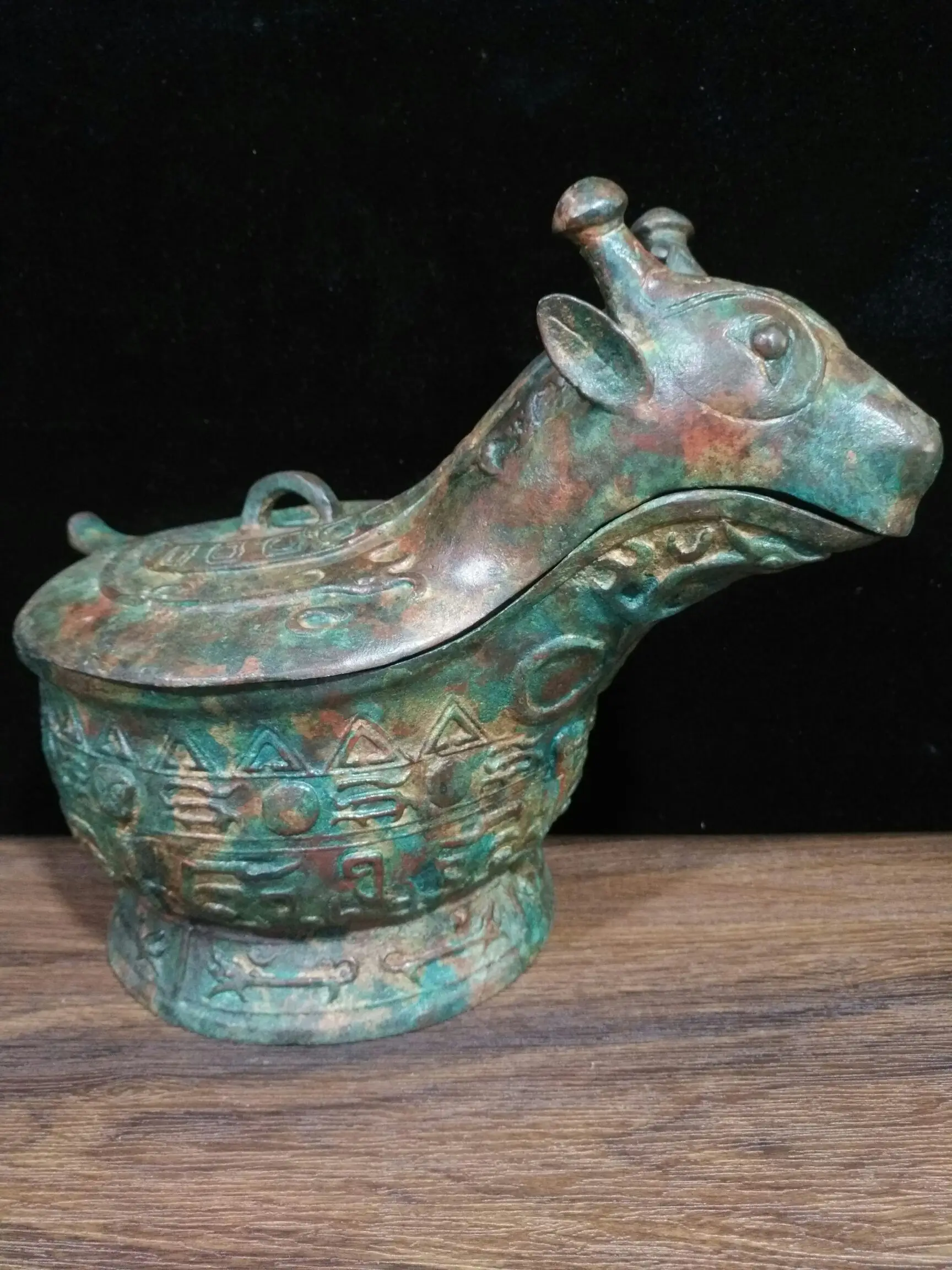 

LAOJUNLU Late Bronze Ware Of Collectors Sheep'S Head Chinese Traditional Style Antiques Fine Art Gifts Crafts