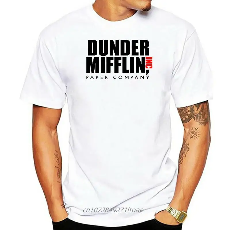

Dunder Mifflin офисная Новая черная белая мужская футболка