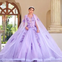 luxury lavender ball gown quinceanera dresses appliques v neck sleeveless beaded backless vestidos de 15 a%c3%b1os sweet 16