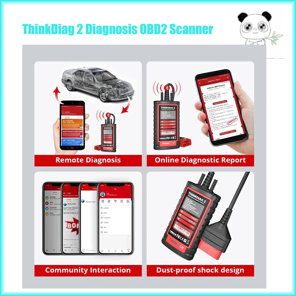 

Диагностический инструмент THINKCAR Thinkdiag 2, диагностический инструмент OBD2, протокол CANFD, 15 сбросов, активный тест, сканер кодирования ЭБУ ThinkDiag2, ...