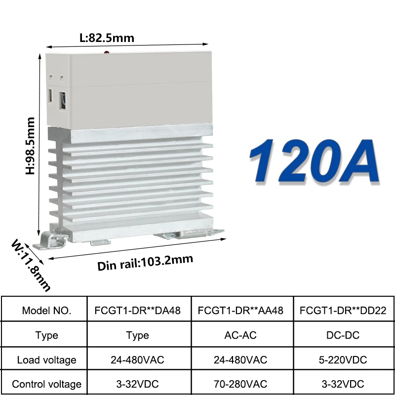 

Однофазное твердотельное реле FCGT1-DRDA48