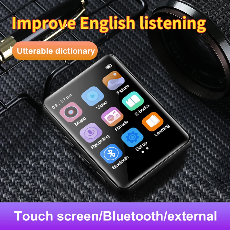 

2.5 Inch Full Screen Mp3mp4 Walkman Student Version Mini Ultra-thin Bluetooth Portable Touch Screen Mp5 Music Player Support Car