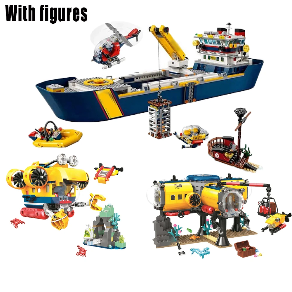Детский конструктор Подводная лодка совместимый с 60266 строительными блоками |
