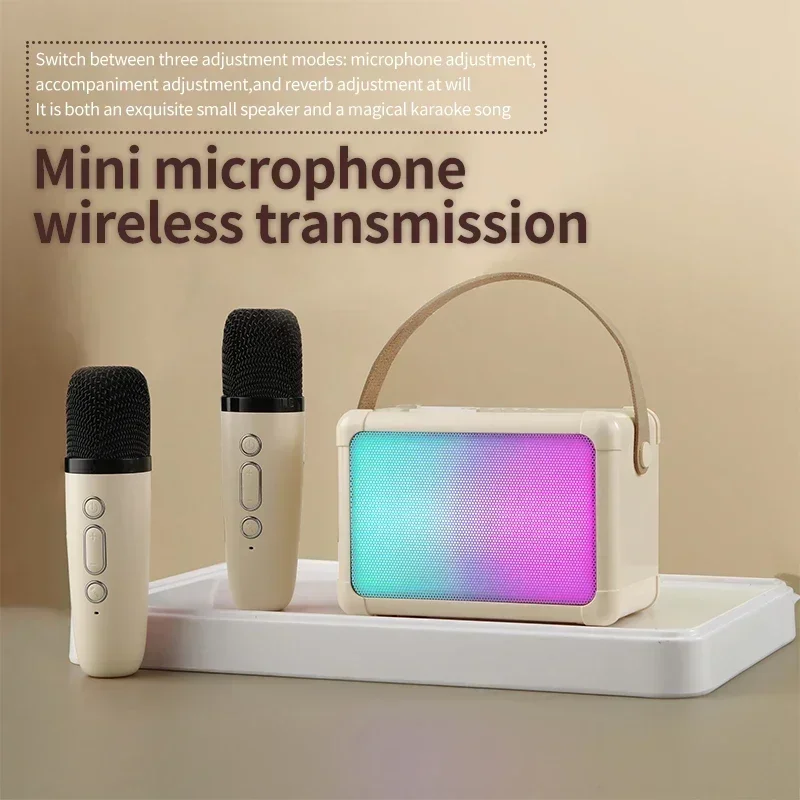 Портативная микрофонная караоке-машина для дома взрослых и детей Bluetooth PA-динамик