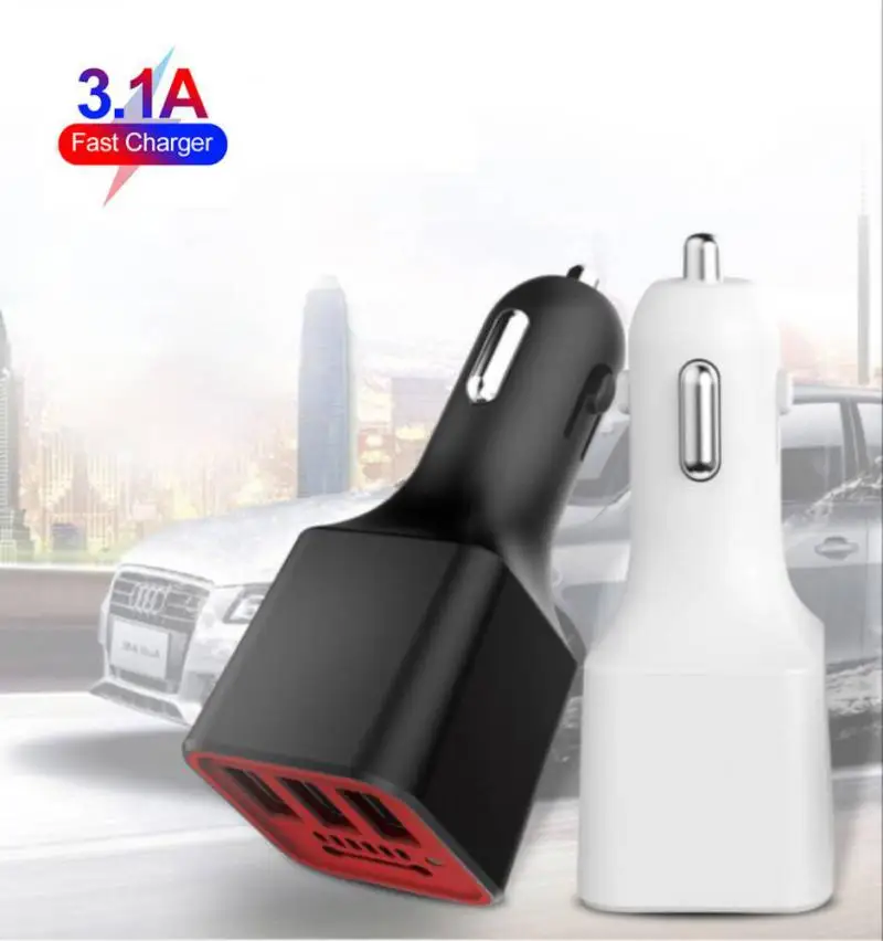 

Автомобильное зарядное устройство с 3 USB-портами, а