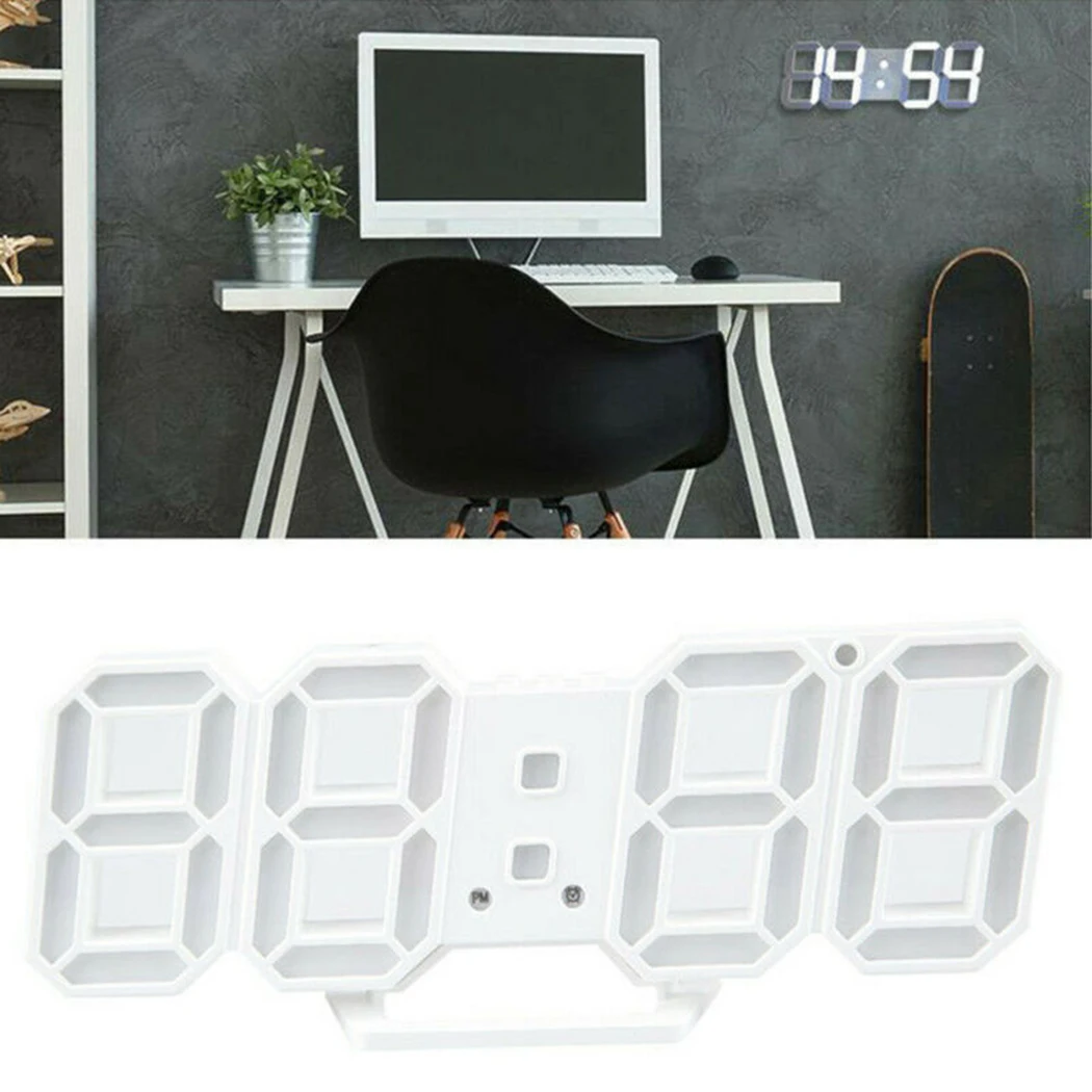 

3d-часы настенные цифровые, 24/12 часов, USB
