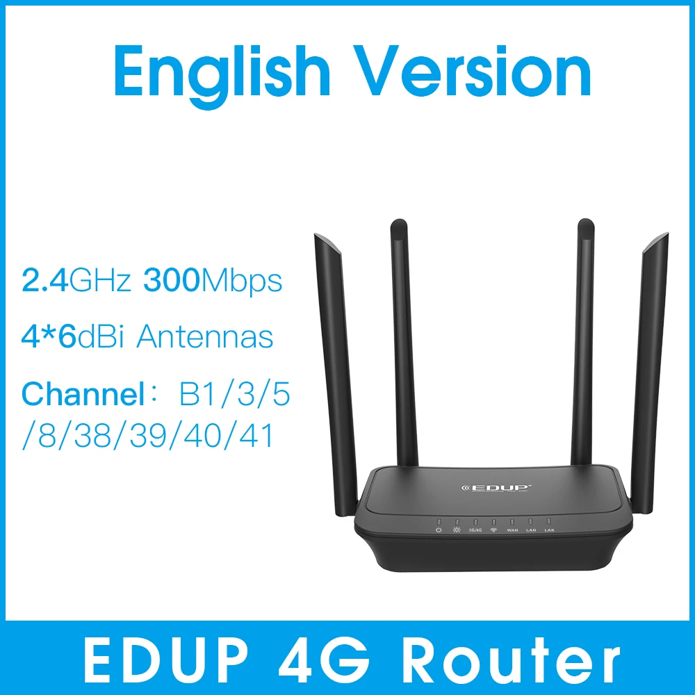 

Wi-Fi-роутер EDUP, 300 Мбит/с, 4G