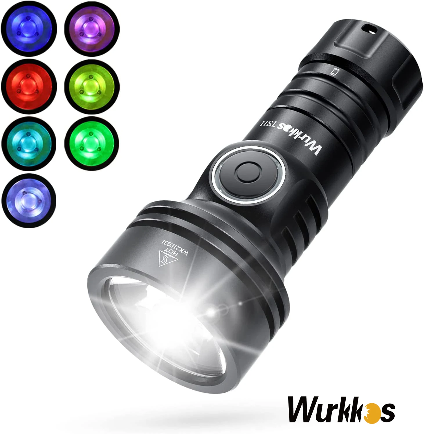 

Wurkkos TS11 Mini 18350 Flashlight USB C Rechargeable EDC SFT40 Torch Powerful 2000LM RGB Auxiliary IP68 Waterproof Anduril 2.0