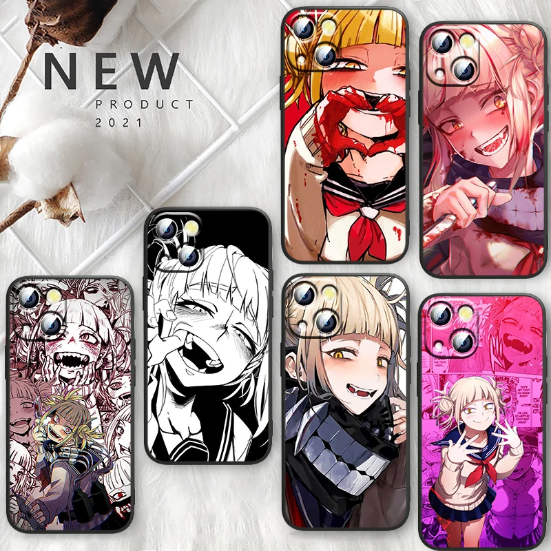 

Anime Himiko Toga Black Phone For Apple iPhone 14 13 12 11 Pro Max Mini XS Max X XR 7 8 6 5 Plus SE2020