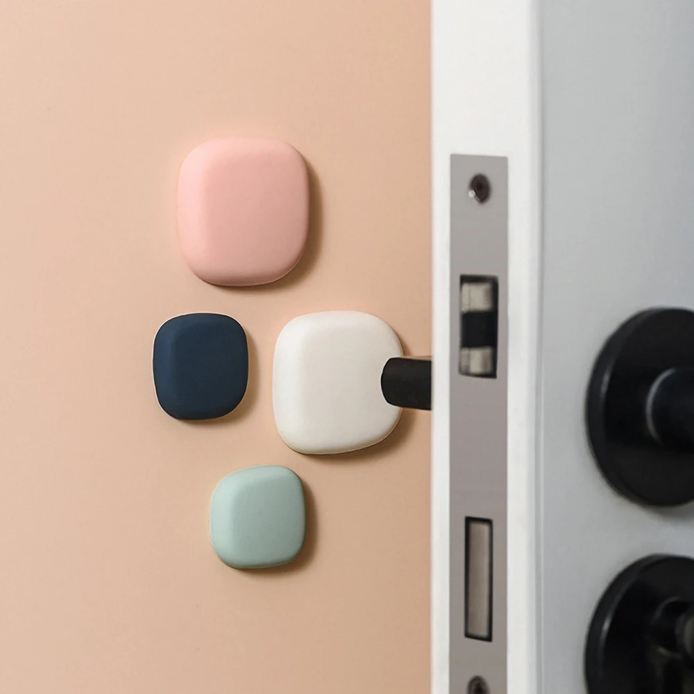 

4Pcs/Lot Anti-collision Door Handle Bumpers Safety Protection Silicone Cabinet Door Stoppers Wall Protectors Hardware