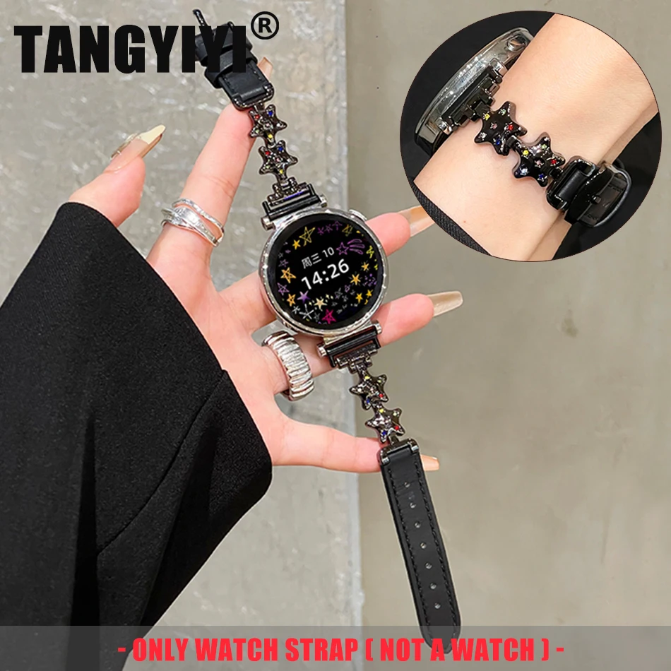 Ремешок 18/20/22 мм для Samsung Galaxy Watch 7 6 4 Classic 5 Pro роскошный металлический кожаный