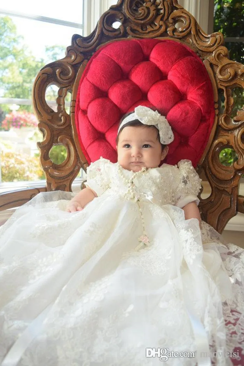 

Hetiso Baby Girls Dress Kids First Birthday Ball Gown Infant Dresses for Baptism Bridesmaid party 3-24 month