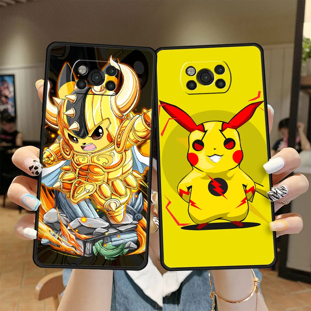 

Original Back Case Cover for Xiaomi Poco Redmi X4 X3 NFC F3 8 7 Note 9 9S 10 11 Pro M3 Note8 Note10 TPU Cell Pokemon Pikachu