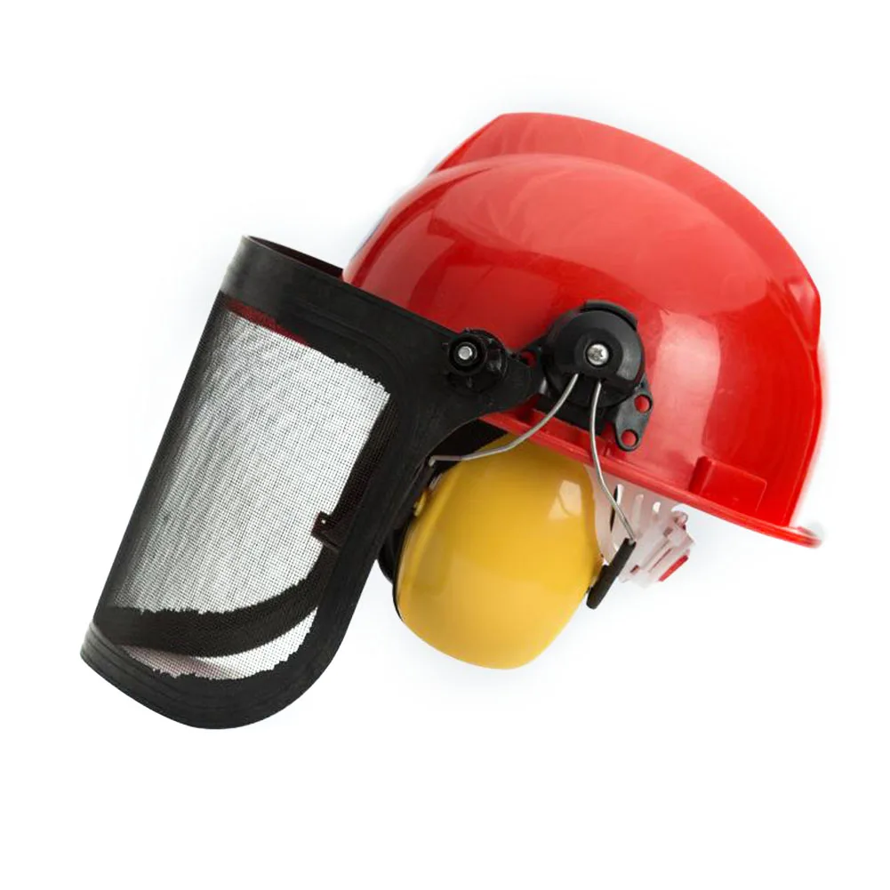 

Trimmer Mesh Full Metal Visor Garden Adjustable Splash Outdoor Proof Helmet Hat Workplace Degrees Face 180 Safety Grass Forestry