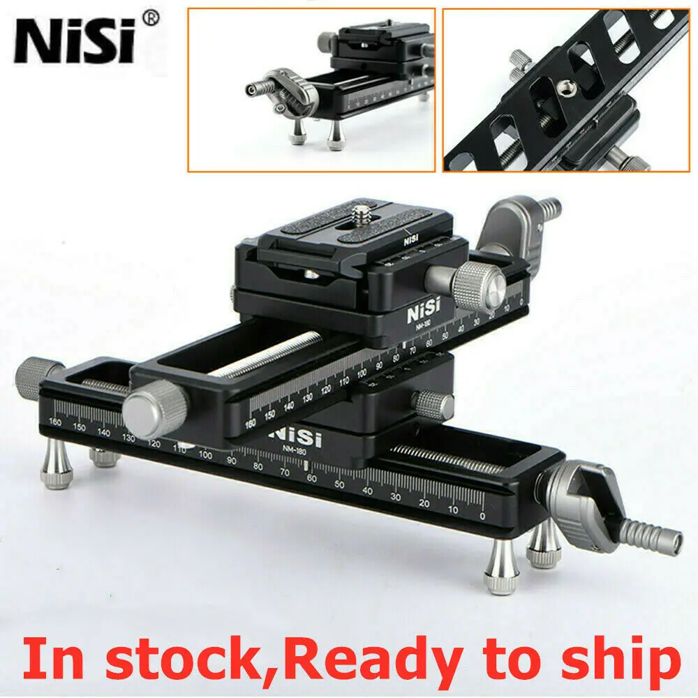 

NiSi NM-180 Macro Photography Rail Slider Video Recording Track Portable Desktop Shooting Slide Rail 1/4 Screw for DSLR Camera