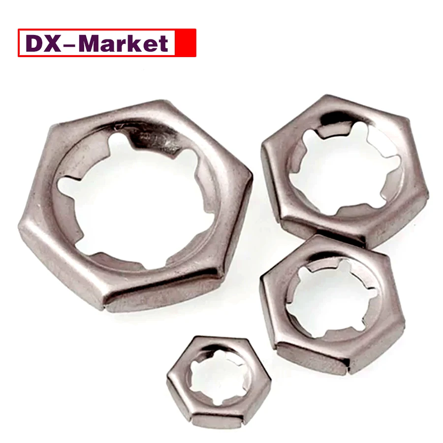 M6-M30 самоблокирующиеся штамповочные гайки, 304/316 Pal гайка из нержавеющей стали DIN7967 ,B027