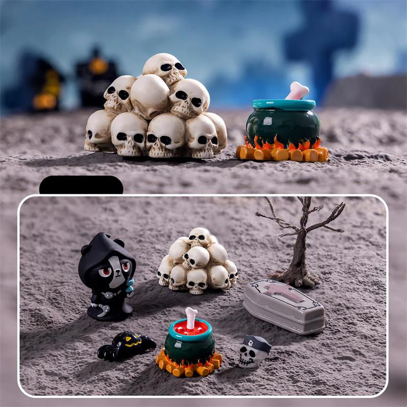 Креативный Хэллоуин ужас скелет гроб микро Ландшафтные украшения фотореквизит