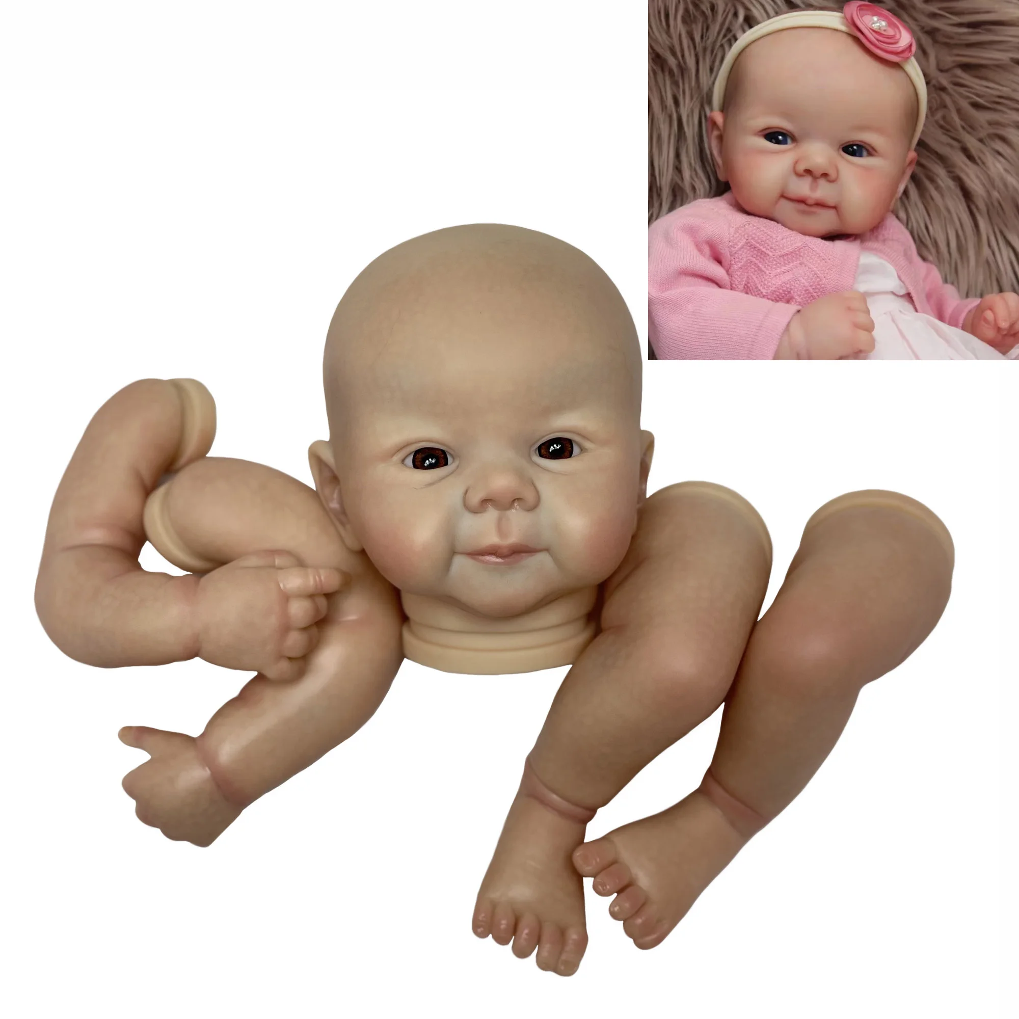 

19 Inch Juliette 3D Painted Reborn Doll Kits already Handmade Newbron Kits Unassembly Boneca Bebe Reborn Kit Reborn Pintar