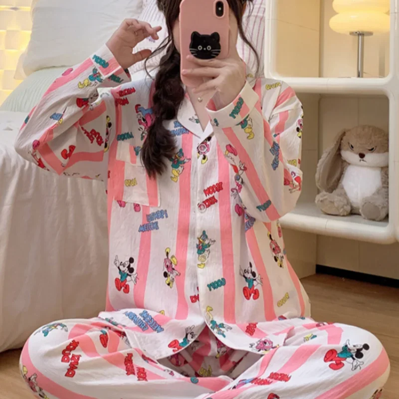 Микки Мяомяо дом весенние новые пижамы мультфильм милая домашняя одежда дышащие
