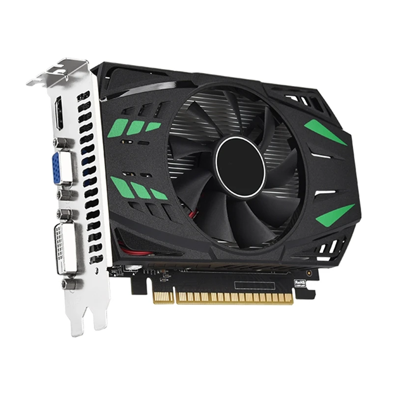 Видеокарта Geforce GT740 1 ГБ GDDR3, видеокарта 128 бит 993 МГц 1250 МГц 28 нм Pcle X16 2,0 VGA + HD + DVI, видеокарта