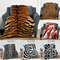 animal skins blankets leopard tiger stripes 3d printed blanket throw blanket nap blanket winter blanket