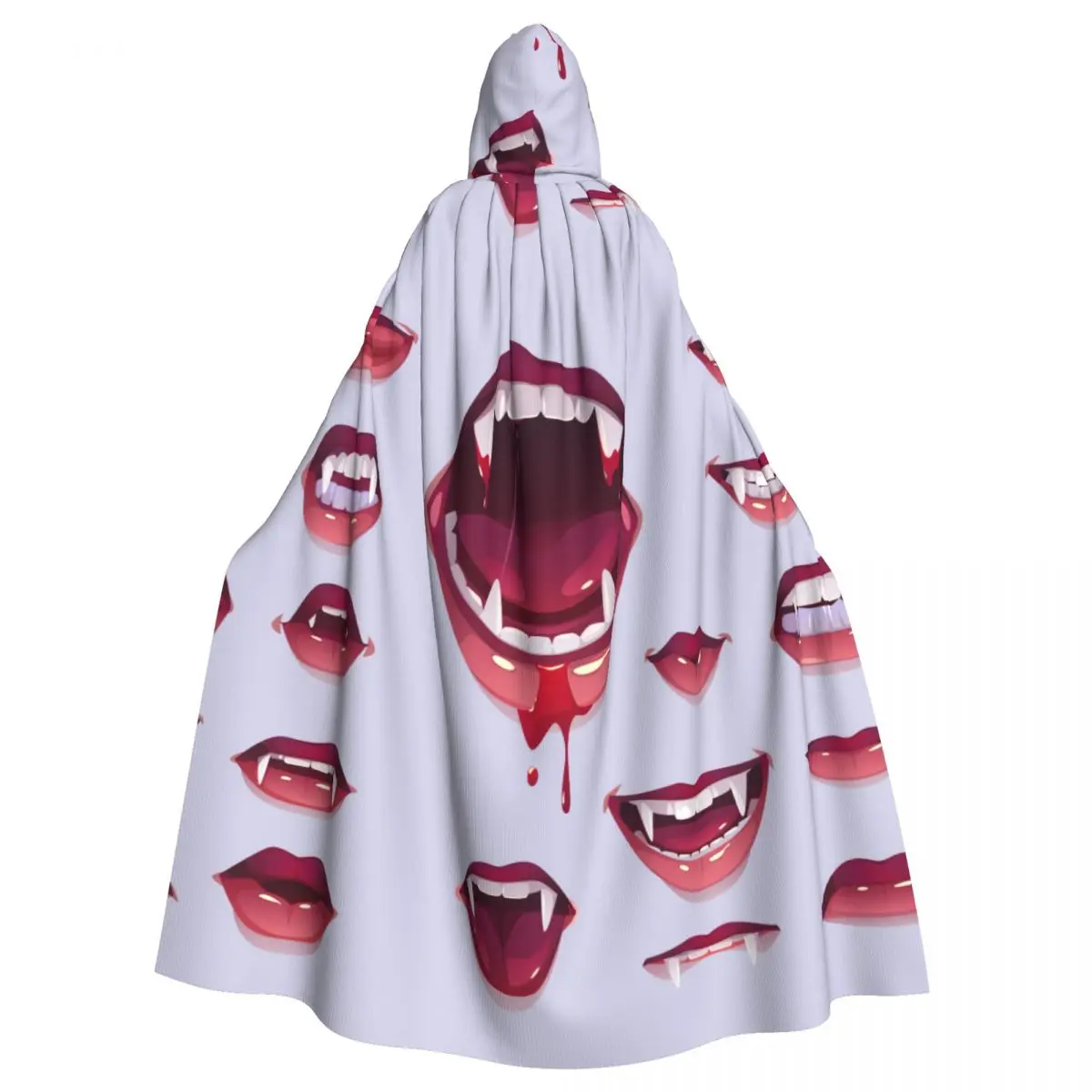 

Vampire Mouth Adult Cloak Cape Hooded Medieval Costume Witch Wicca Vampire Elf Purim Carnival Party