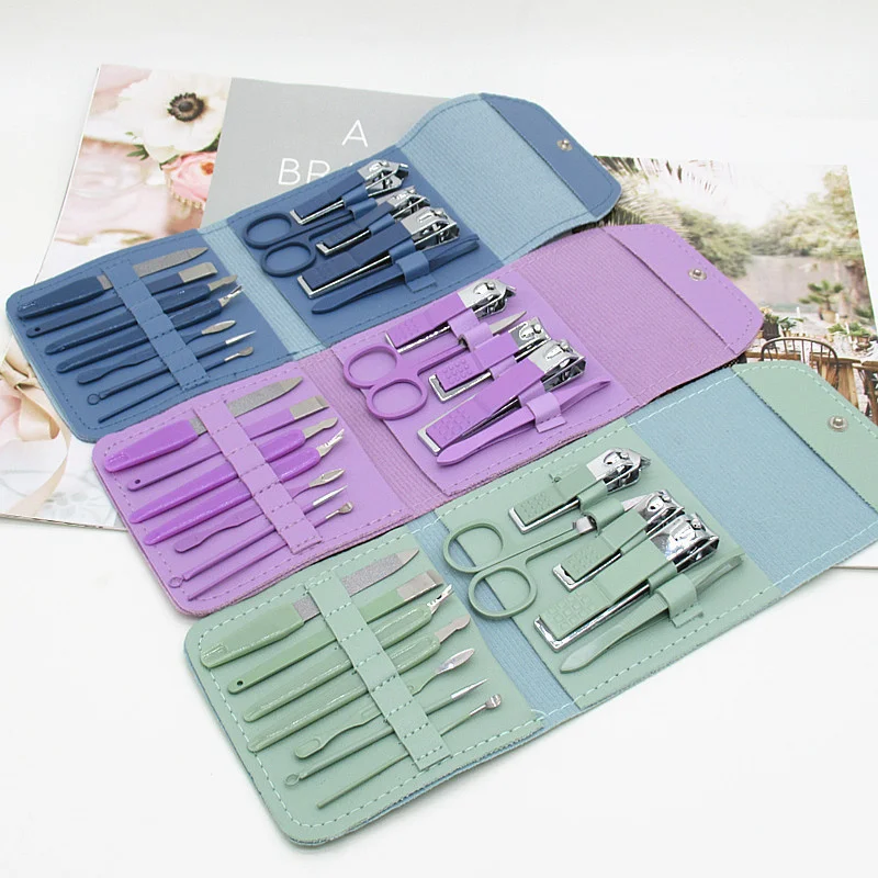 

9/12/16pcs Nail Clippers Set Nail Clipper Beauty Tongs Pedicure Knife Ear Scoop Dead Skin Knife Nail Accessories Manicure Tools