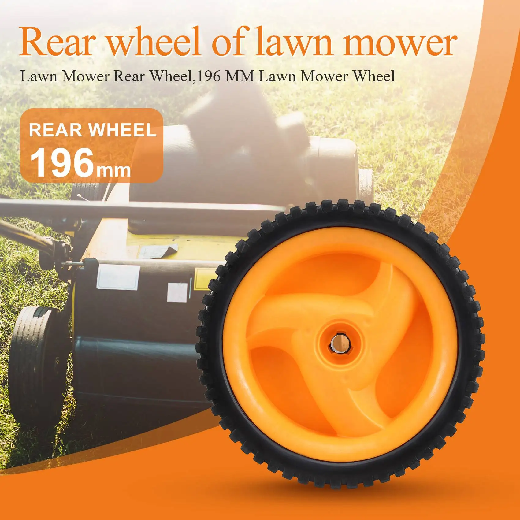 196 мм колесо для газонокосилки husqvarnish mccullake 5324025-67 5324029-36 532402567 532402936