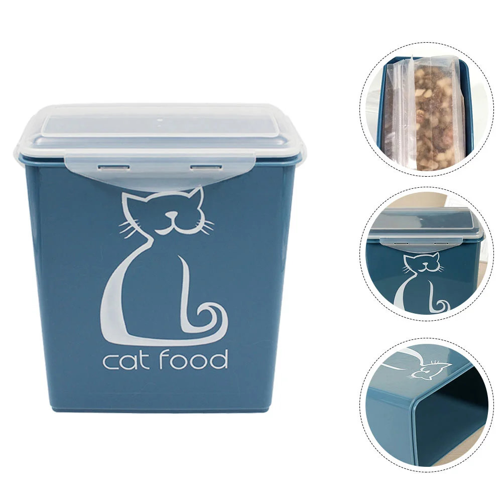 

Storage Dog Pet Canister Grain Rice Dispenser Bin Cat Box Treat Bird Flour Airtightbucket Jar Kitten Organizer Case Tank Sealed