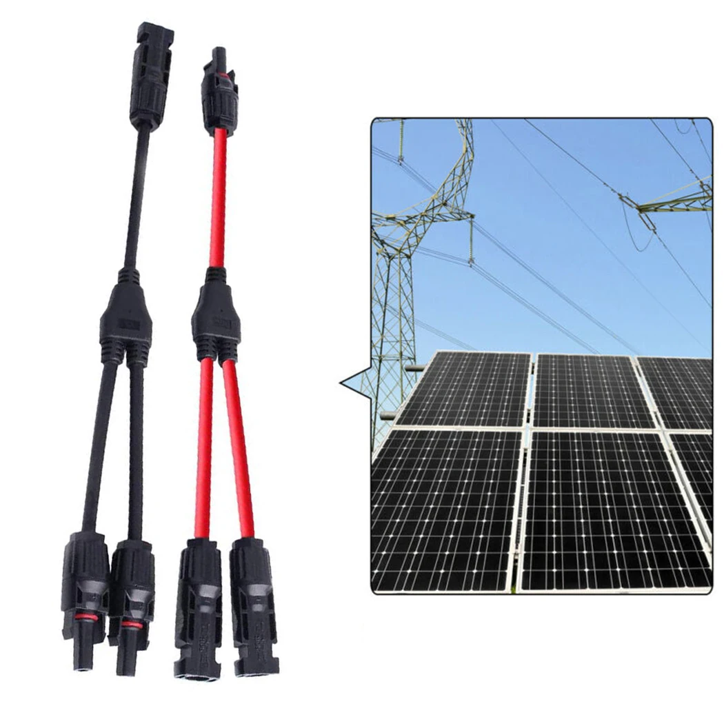 Practical Durable Y Branch Connector Photovoltaic DC1000V Module Board T Splitter Tool Useful Wire Plug 1 Pair 30A