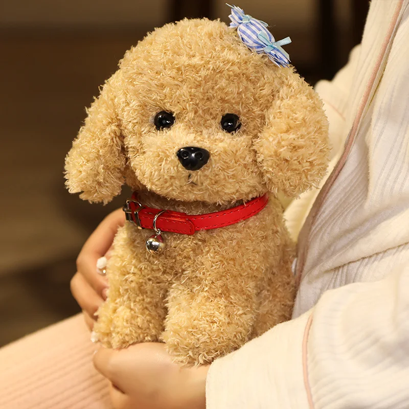 

1pc 22/38cm Real Life Teddy Dog Poodle Plush Toys Suffed Animal Toy Pet Doll For Kids Children Kids Christmas Birthday Gift