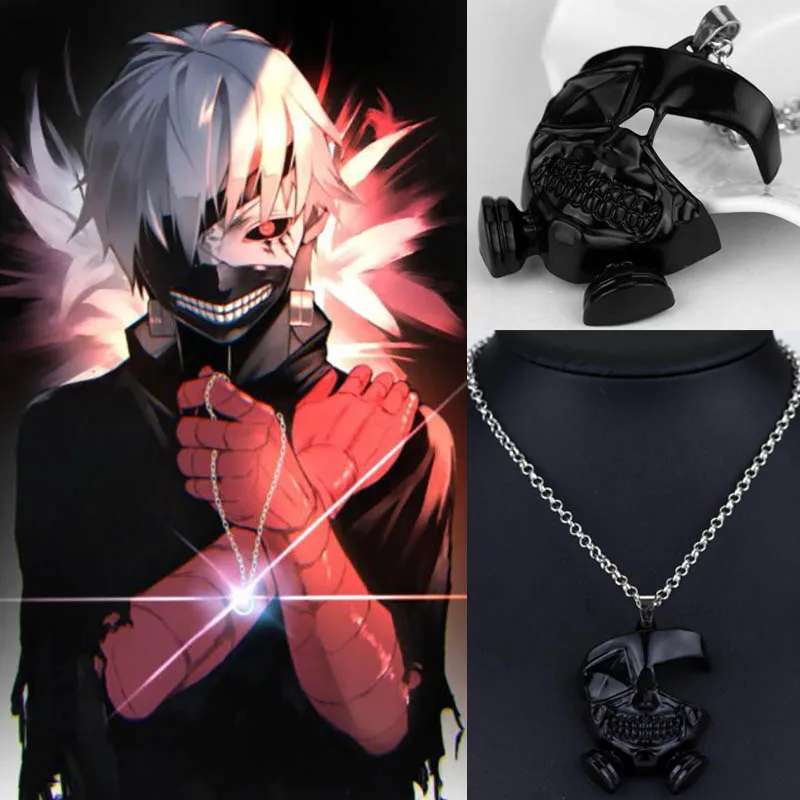 Аниме Kaneki Ken ожерелье с подвеской-маской Black Toyko Ghoul косплей ожерелье мужские ювелирные изделия Поклонники Подарочный воротник