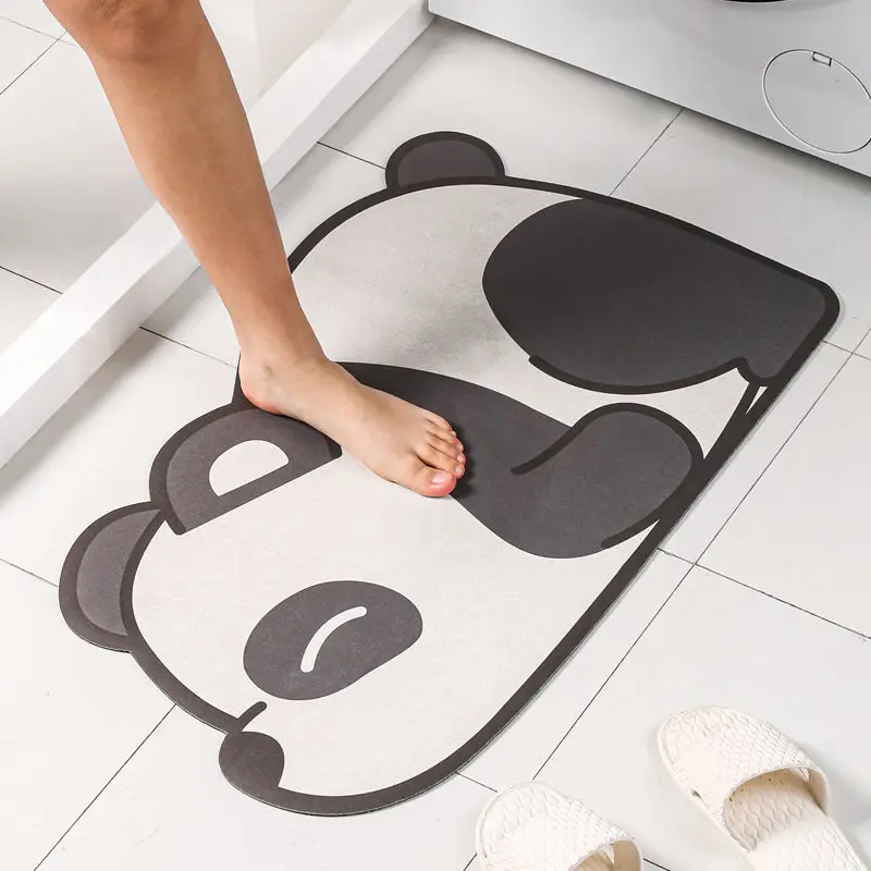 

WSHYUFEI Bathroom Mat Water Absorbent Non-slip Mat for Toilet Bathroom Door Carpet Doormat Quick-drying Mats Household Products