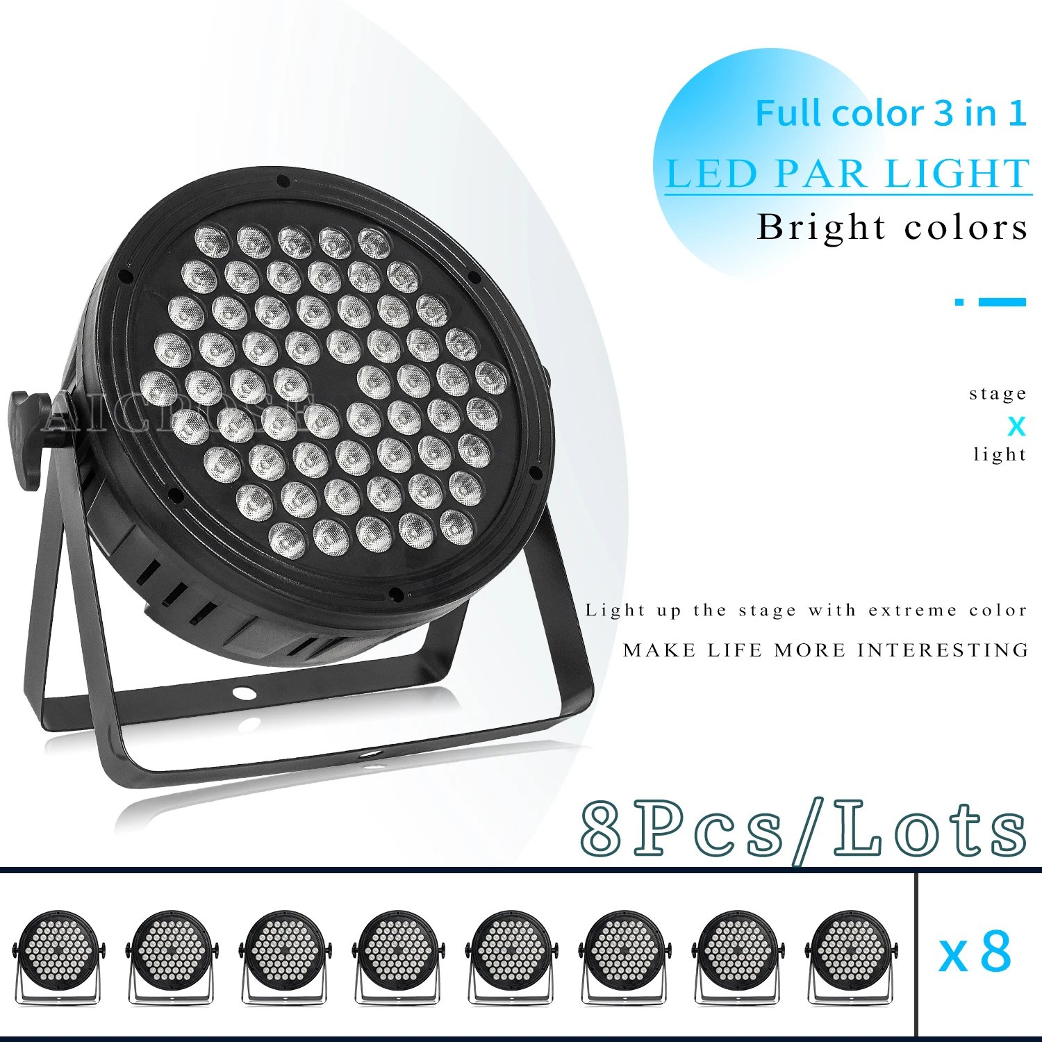 

Полноцветный RGB 3 в 1 светодиодный светильник Par DMX512, сценический плоский Точечный светильник для вечерние, диджея, церкви, свадьбы, дискотеки...