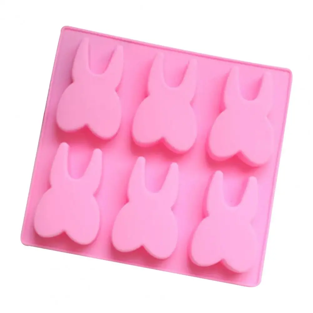 

Soap Making Mold Helpful Reusable Durable 6 Grid Teeth Shape Silicone Jelly Mould for Kitchen Jelly Mold Soap Making Mold