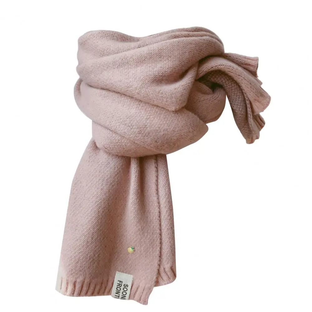 

Trendy Winter Scarf Wide And Long Decorative Scarf Pure Color Women Winter Scarf