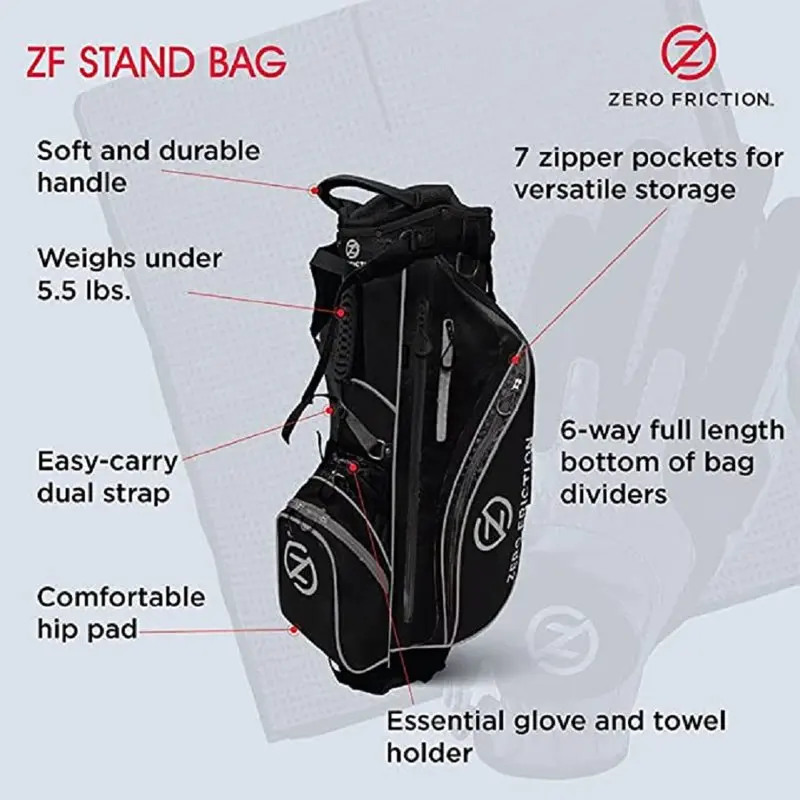 Golf Stand Bag, Golf towel and glove included