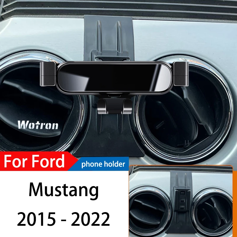 

Автомобильный держатель для телефона Ford Mustang 2015-2022 GPS Специальный гравитационный навигационный мобильный кронштейн Поворот на 360 градусов п...
