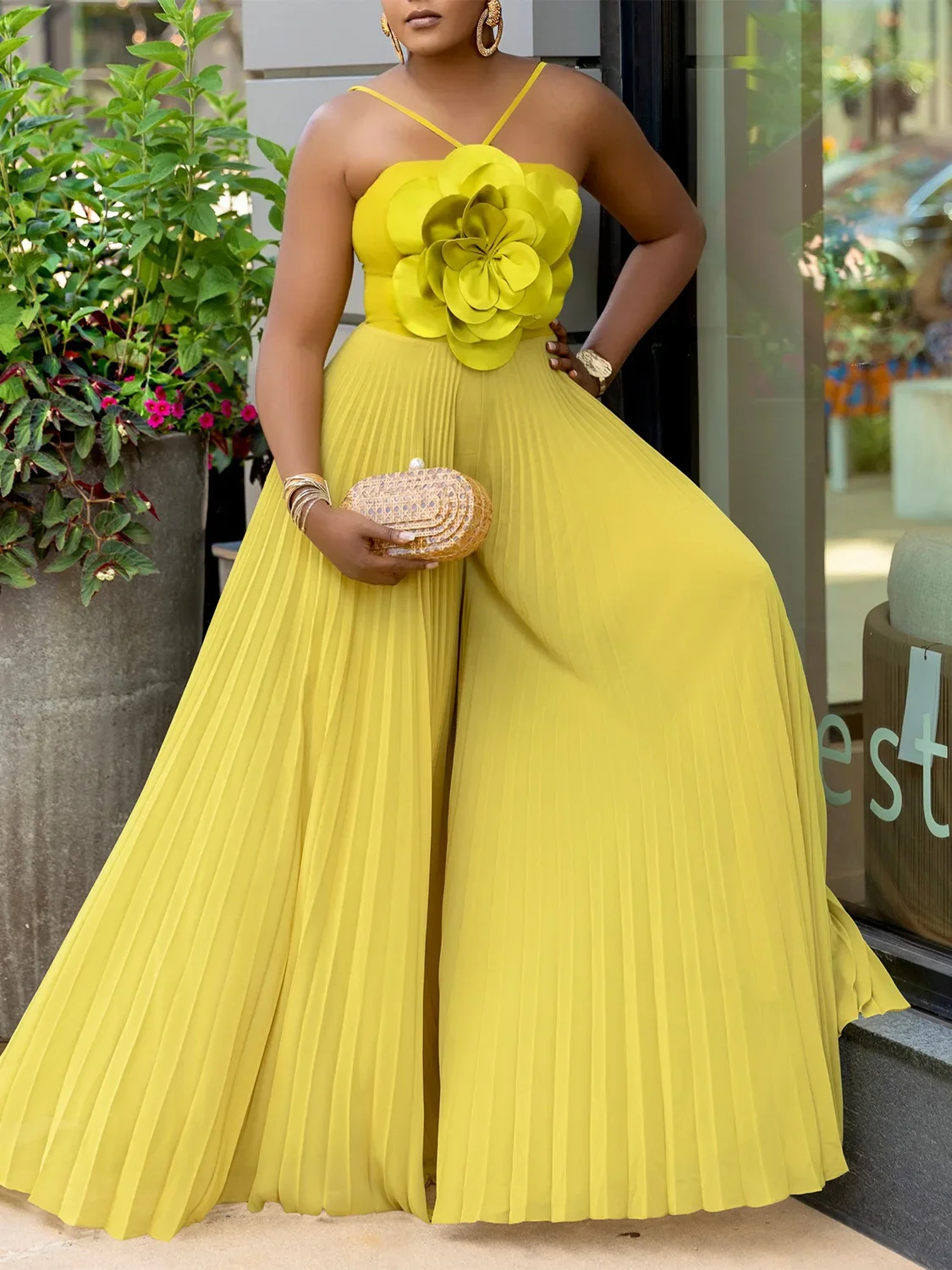 Комбинезоны с принтом в стиле бохо женские осенние новые однотонные облегающие