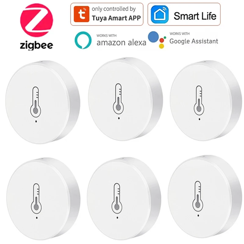

Smart Living TuyaZigBeeTemperature and Humidity Sensor Works with Alexa Google HomeThermometer Smart Home Tuya Smart App Control