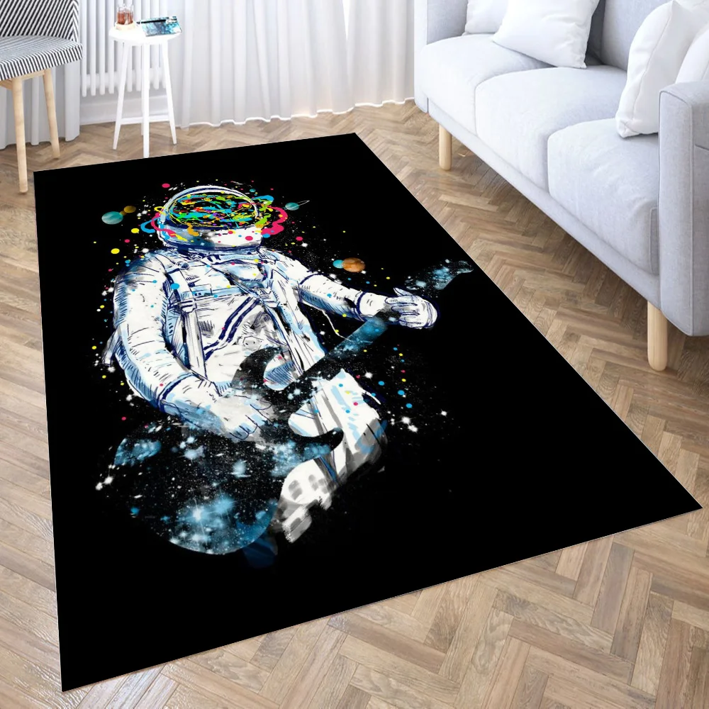 

space guitar Carpet for Living Room Rug Children Bed Room Floor Carpets Window Bedside Home Decor Rugs Mat