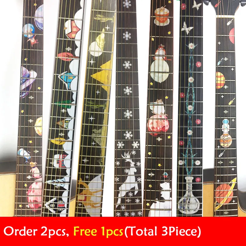 

Creative DIY Guitar Fingerboard Inlay Sticker Guitar Neck Headstock Fret Decals Space Series Guitarra Ukulele Inlay Sticker