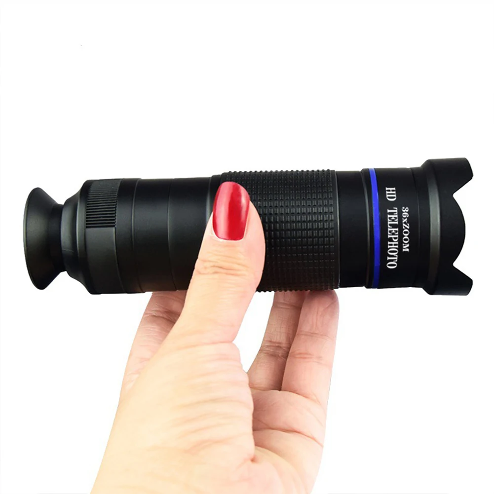 HD 36x Telescope Lens Telephoto Zoom Camera Lens Zoom Macro Fisheye Wide Angle Lens For Smartphones Camping Hunting Accessories