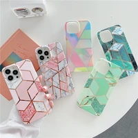 plating marble case for iphone 12 se 2020 xr 13 11 pro max 8 7 plus x xs max phone case silicone soft tpu back cover