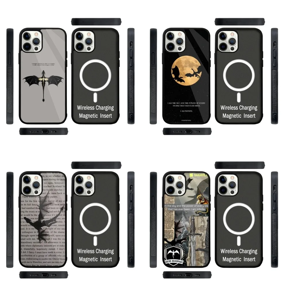 Чехол для телефона F-Fourth Wing с сильным магнитом IPhone 15 14 13 Pro Max Plus 11 12 Мини - Цена: 529